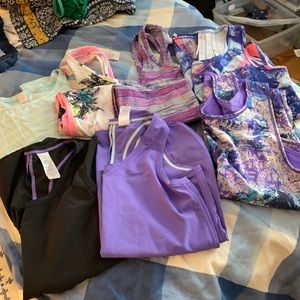 Set of 7 Ivivva tanks and shirt